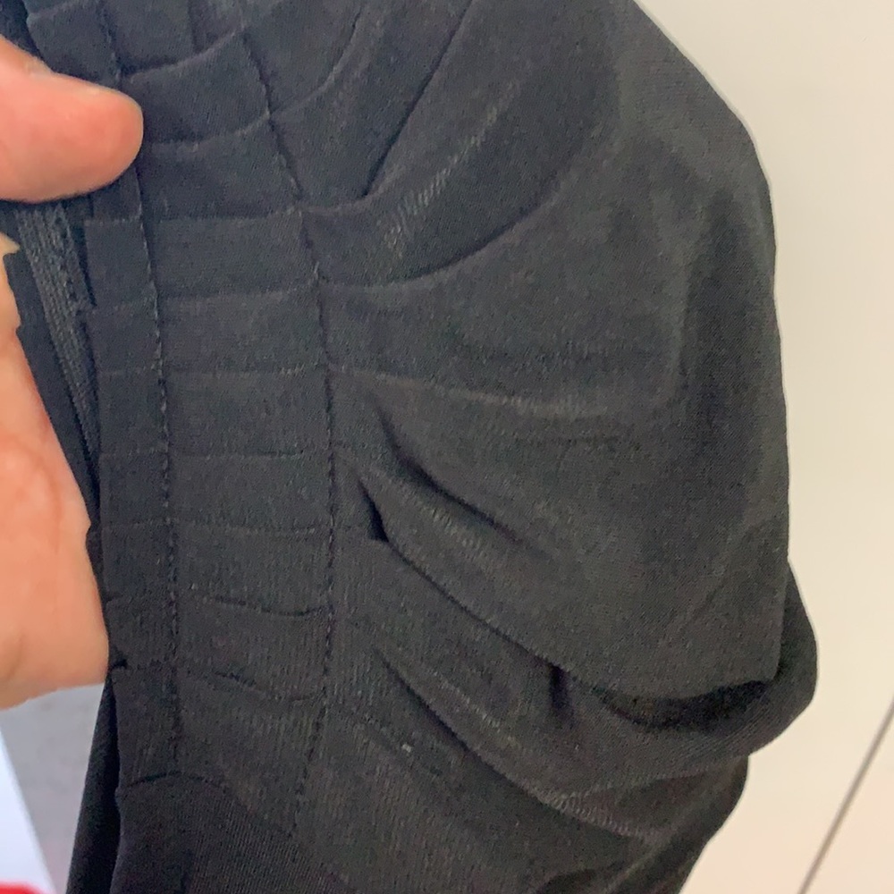 LONDON TIMES size 6 off shoulder soft black dress in excellent condition - Picture 7 of 8